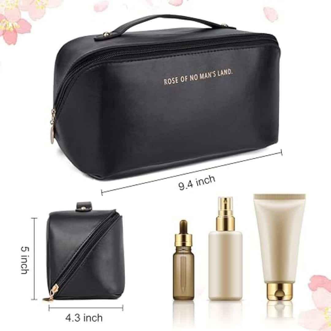 Large Travel Cosmetic Bag – Leather Makeup & Toiletry Organizer | Pakistan - SMARTONLINEMART