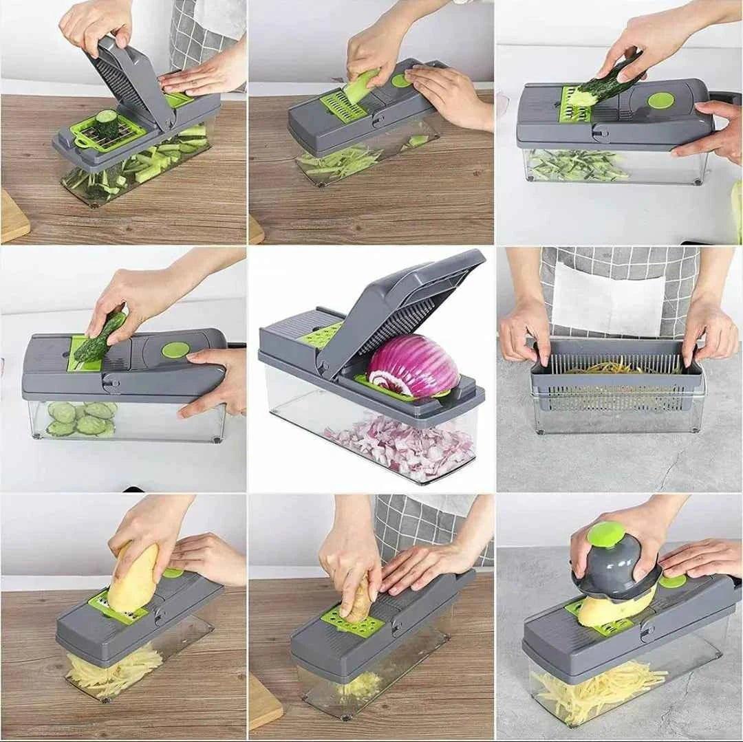 16 - in - 1 Vegetable Chopper & Slicer for Potatoes, Carrots, Cheese | COD Available in Pakistan - SMARTONLINEMART