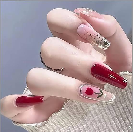 24 - Pcs Press - On Nail Set – Salon - Quality Artificial Nails for Home or Parties | COD in Pakistan - SMARTONLINEMART