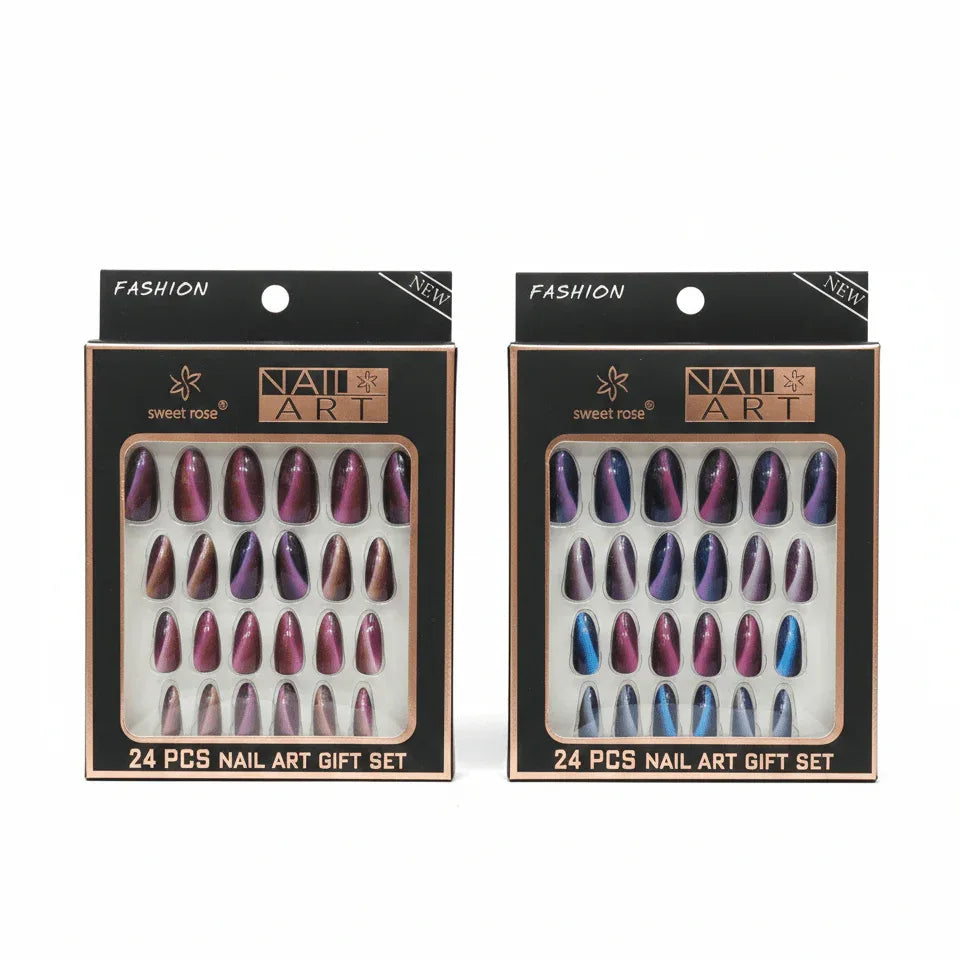 24 - Pcs Press - On Nail Set – Salon - Quality Artificial Nails for Home or Parties | COD in Pakistan - SMARTONLINEMART