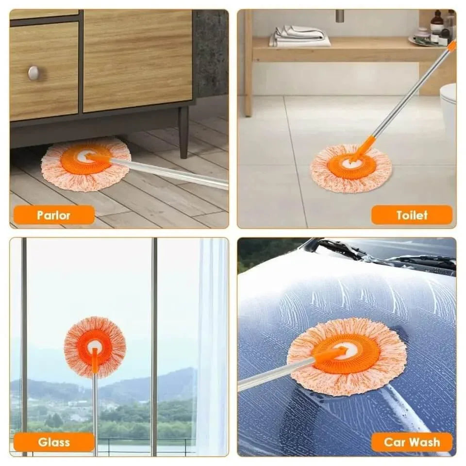 360° Rotating Microfiber Mop | Extendable Handle Telescopic Floor Cleaning Mop - SMARTONLINEMART