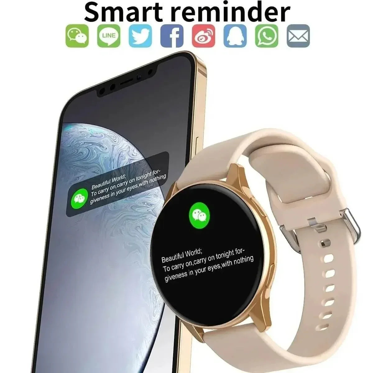 Active 2 Smart Watch | 1.3 - Inch Full Touch Screen | 20mm Silica Gel Strap | Portable & Adjustable - SMARTONLINEMART