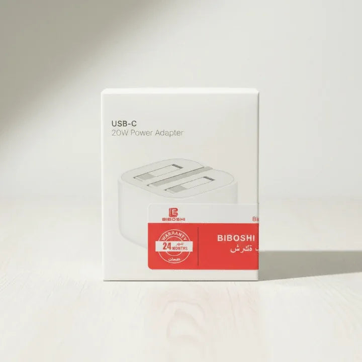 Biboshi USB - C 20W Fast Charger for iPhone 11 to 16 – Compatible in Pakistan - SMARTONLINEMART