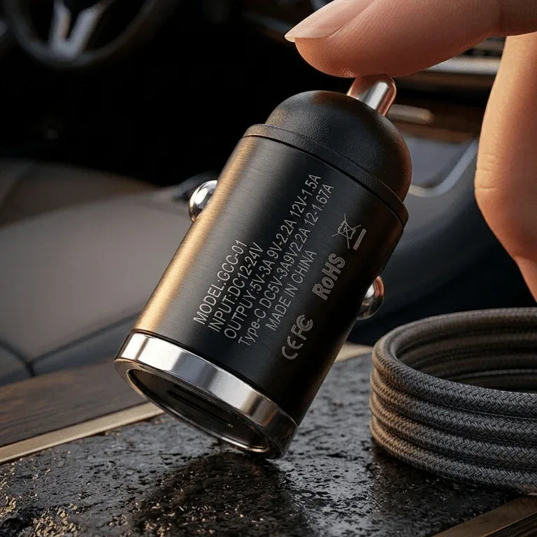 G - Golden 60W Fast Car Charger - Dual Port QC 4.0 for Multi - Device Charging Available COD in Pakistan - SMARTONLINEMART