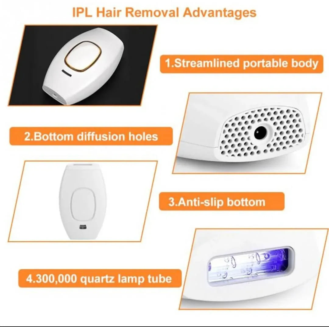 Laser Hair Removal Handset with Razor & Glasses for Women and Men - SMARTONLINEMART