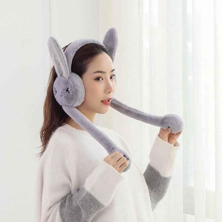 Jumping Rabbit Earmuffs – Adorable Plush Winter Ear Warmers for Kids & Adults | COD in Pakistan - SMARTONLINEMART