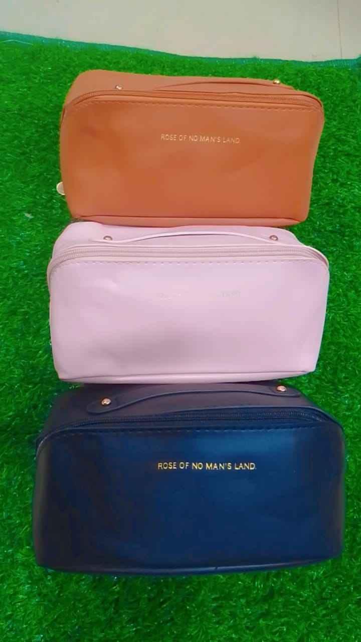 Large Travel Cosmetic Bag – Leather Makeup & Toiletry Organizer | Pakistan - SMARTONLINEMART