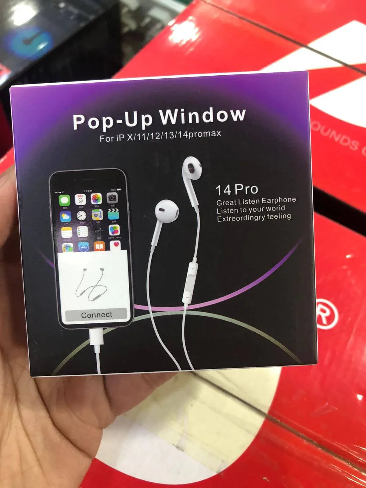 Pop - Up Window Bluetooth Headphones for iPhone – Wireless White Earbuds - SMARTONLINEMART