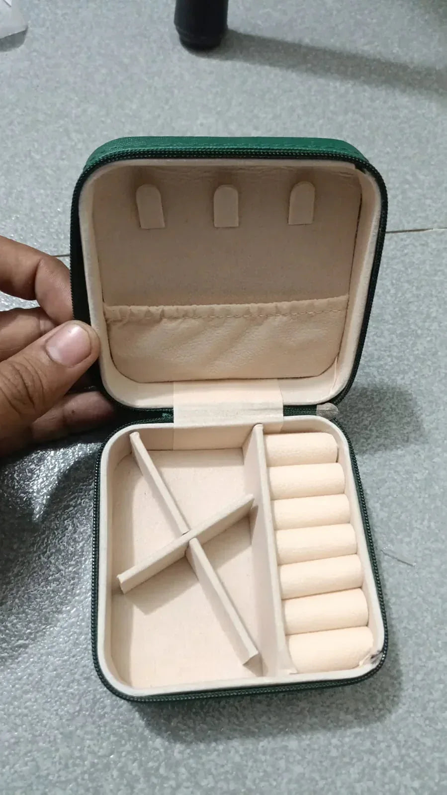 Portable Jewelry Storage Box | Leather Organizer | Travel Case | Multipurpose Gift Box for Jewellery SMARTONLINEMART