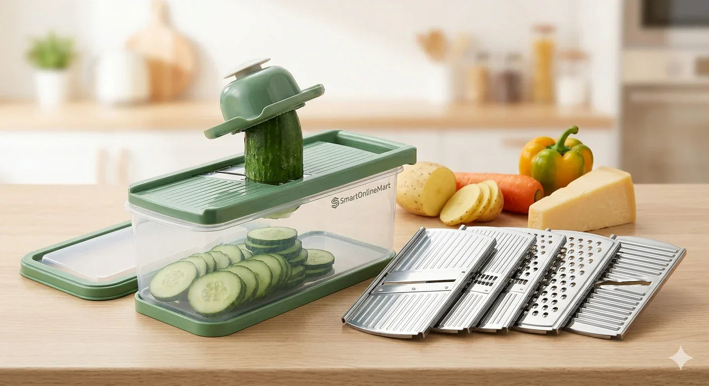This hero shot shows the entire 5-in-1 system in a bright, modern kitchen (in Karachi).