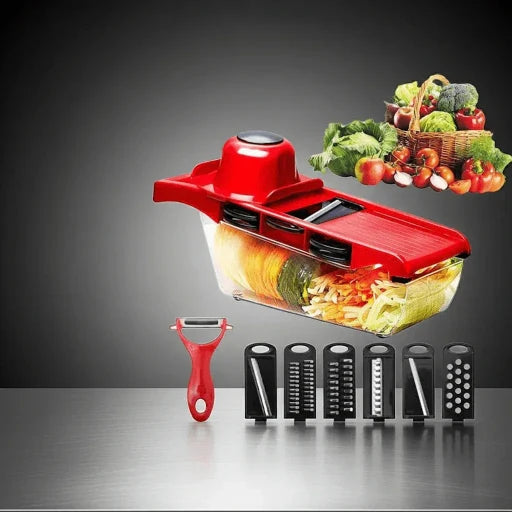 10-in-1 Mandoline Vegetable Slicer & Manual Food Chopper – Multi-Function Cutter - SMARTONLINEMART