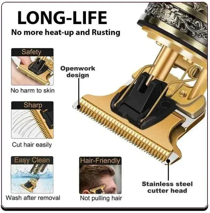 Vintage T9 Professional Trimmer – Cordless Hair & Beard Grooming for Men | COD in Pakistan - SMARTONLINEMART